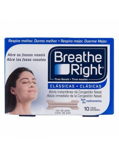 RHINOMER BREATHE RIGHT TIRAS NASALES ADH CLASICAS 10 U