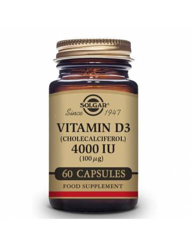 Solgar Vitamina D3 4000IU 60 Cápsulas Vegetales